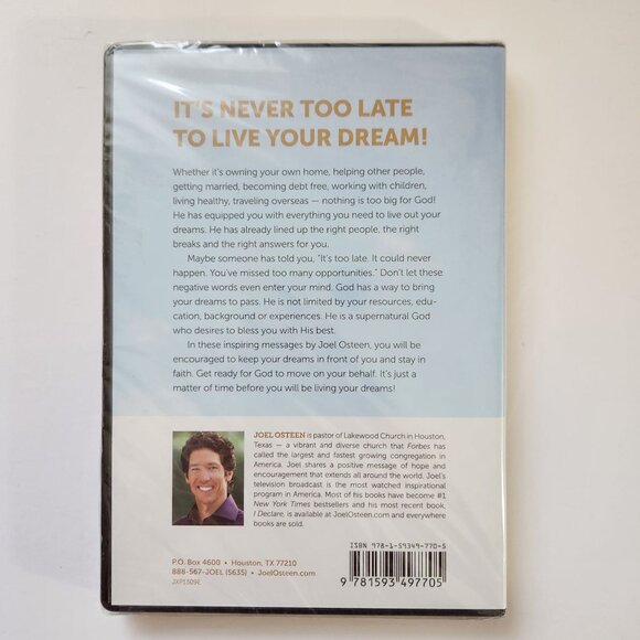 Live Your Dream DVD By Joel Osteen Motivational Inspirational Video - Picture 3 of 6